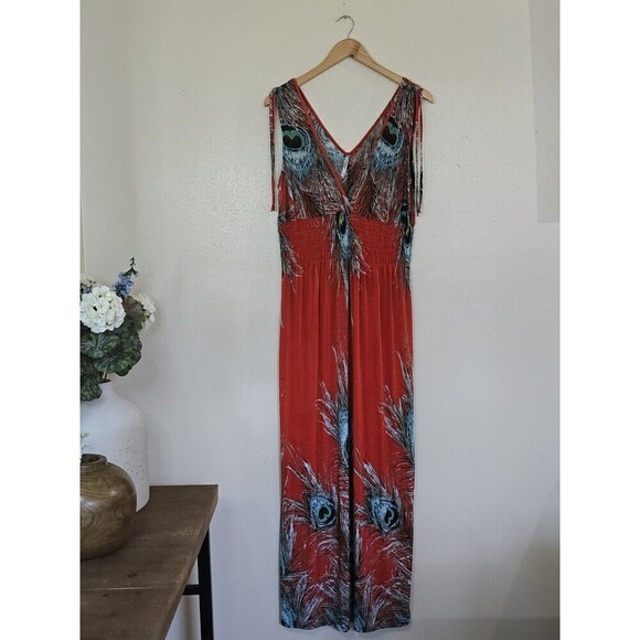 ISLA BONITA Maxi Dress Cover-up Womens Size One Size Sheer Resort Vacation - Picture 7 of 7